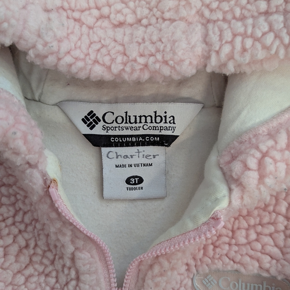 Columbia Toddler Sherpa Fleece Hoodie Pink Size 3T‎ - Picture 2 of 6
